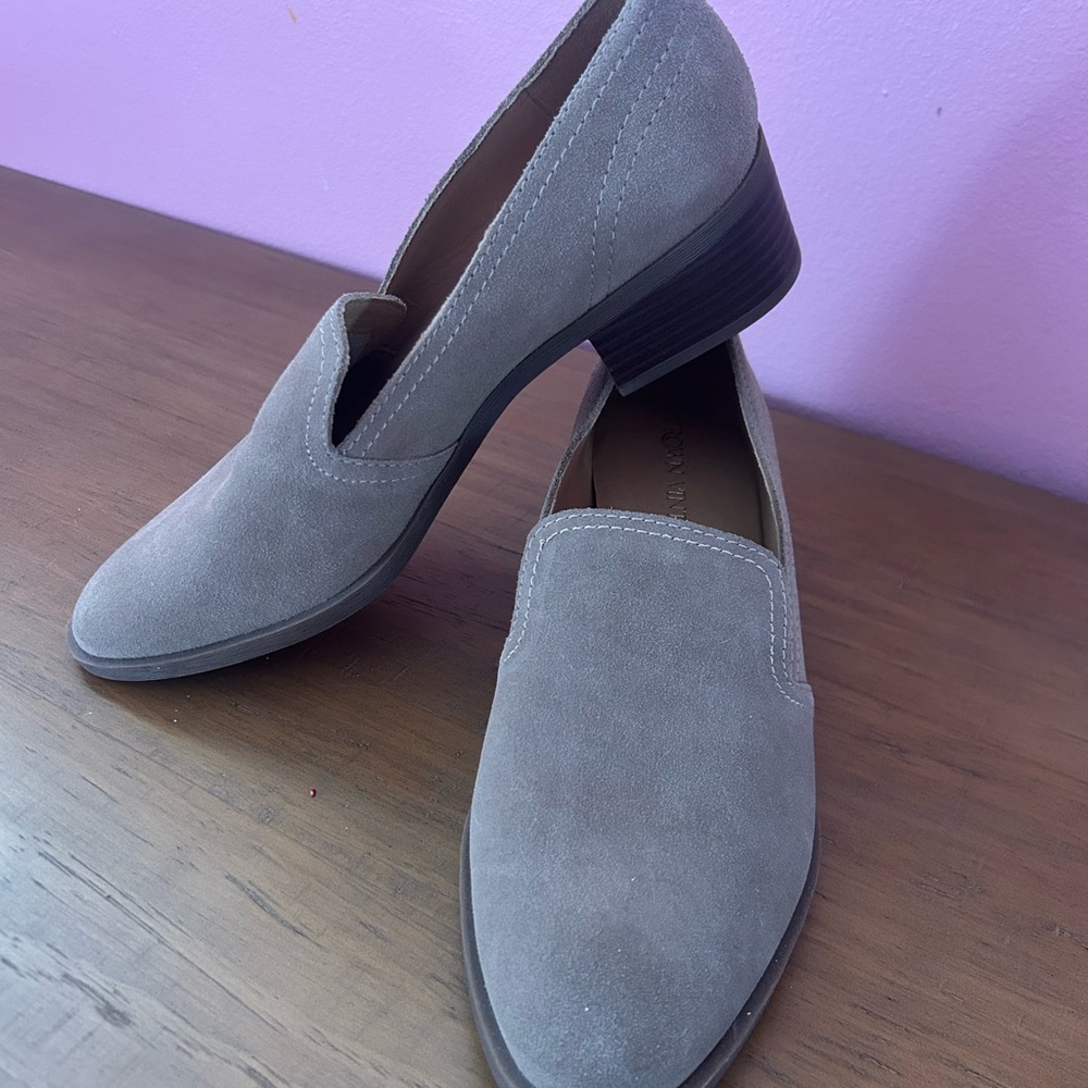 Crown Vintage Taupe Suede Loafers